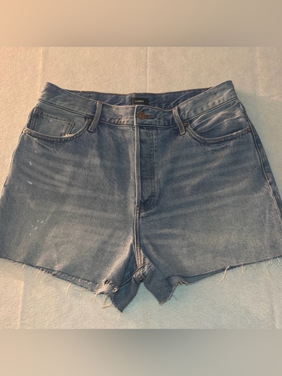Express Pants - High-Waist Washed Black Denim Shorts